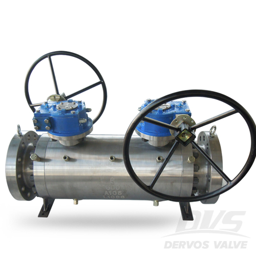 Double Ball Valve, ASTM A105, 6 Inch, CL600, RF